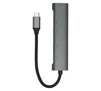 Hub USB haut de gamme avec fonctions d'adaptateur multiport, vitesses de transfert rapides et boîtier élégant en alliage d'aluminium, idéal pour