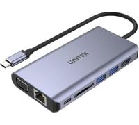 Hub Usb Hub 8-W-1 Usb-C 3.1; Hdmi; Vga; Rj45; Sd; Pd 100W; D1019B[Z1081]