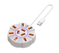 Hub USB - Hub USB pour ordinateur | Interface multimédia haute définition avec SuperSpeed, centre d'extension périphérique, lien matériel externe pour scanner, webcam, souris et ordinateur portable