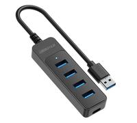 Hub USB, hub USB pour ordinateur portable, Répartiteur USB pour ordinateur portable, Adaptateur USB 3.0 4 ports Plug and Play, extenseur multiport pour ordinateur portable, clé USB, imprimante, PC, cl