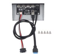 Hub USB Interne, Panneau Avant Hub USB 5xUSB3.2 GEN1 Panneau Avant Hub USB Panneau Avant PC 19 Broches 5,25 Pouces Panneau Avant du Lecteur Optique pour 8 10 2003 pour OS X