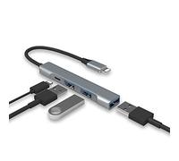 Hub USB Lightning vers USB [certifié Apple MFi] Hub USB OTG 4 en 1 avec 3 ports USB 3.0 et port de charge rapide pour iPhone/iPad Compatible avec microphones USB/clé USB/clavier/souris/carte son USB