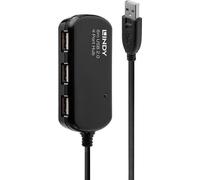 Hub USB LINDY 42781 Noir