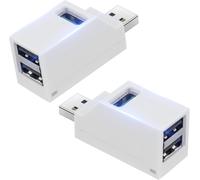 Hub Usb Mini, Hub Usb 3.0 À 3 Ports (1 Usb 3.0 + 2 Usb 2.0), Usb Alimenté Adaptateur Portable Pour Transfert Rapide De Données, Compatible Avec Clés Usb, Notebook Pc, Portable, Clavier, Sour[Z100]