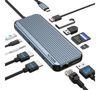 Hub USB MOKiN, double sorties HDMI 8K, transfert de données à grande vitesse, 12 en 1