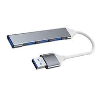Hub USB Multifonction, 4 Ports, USB 3.0, 5 Gbit/s, Plug & Play | Adaptateur De Données Portable 4 Ports Design Élégant Large Compatibilité Pour Maison Bureau PC Portable Ordinateur De