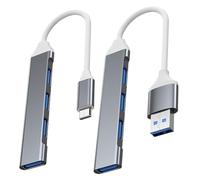 Hub USB Multifonction Haut Débit sans Pilote Compact | Adaptateur De Données Portable 4 Ports Compact, Léger, Large Compatibilité, Alimenté Par Bus, Échange À Chaud,