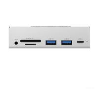 Hub USB multifonction offrant six ports et un adaptateur d'alimentation, fixation facile à votre ordinateur portable via la fonction clipsable