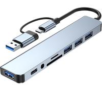 Hub USB Multifonction USB-Station d'adaptateur de Type C Stable,connecteur de de donnéesDispositif de Pont de Charge Compact,Solution d'accouplement à Double Extension pour clé