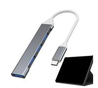 Hub USB multiport 4 Ports | Adaptateur USB 3.0 Haute Vitesse | Multiprise pour PC, Ordinateur Portable, imprimante, Disque Dur, Clavier, Souris, Manette de Jeu | Splitter Compact