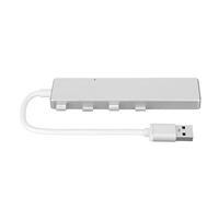 Hub USB Multiport avec 4 Ports USB, connectivité USB3.0 et USB2.0, Station d'accueil USB Portable pour Ordinateurs Portables et PC, Prend en OTG, Argent