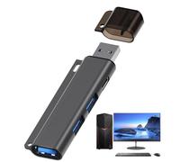 Hub USB multiport, extendeur répartiteur USB | Expanseur USB avec 4 ports, répartiteur USB 3.0, hub d'extension, station d'accueil en alliage d'aluminium, adaptateur USB pour clavier,