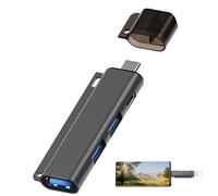 Hub USB multiport, rallonge répartiteur USB - Extension USB avec 4 ports - Extension USB3.0, répartiteur de HUB, concentrateur d'extension , station d'accueil en d'aluminium pour ordinateur