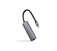 Hub USB Tipo-C 3.1 Nanocable 10.16.4603- 1xUSB Tipo-C PD- 1xRJ45- Gris