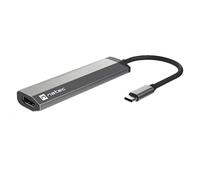 ADAPTADOR NATEC FOWLER SLIM USB-C 2XUSB 3.0,HDMI 4K,USB-C PD