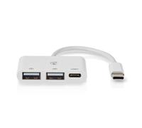 Nedis Hub USB, 1 Port USB-C™, 1 Port USB-C™, 2 Ports USB 2.0 A Femelle, 3 Ports(s) - Alimentation Via USB