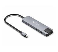 Hub USB Nilox NXDSUSBC08 Gris - Marque : Nilox - EAN : 8431775035508