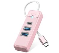 Hub USB, ORICO 3 Ports USB 3.0 Adaptateur avec 2 Type A, Type C pour Ordinateur Portable, Téléphone Mobile, Tablette, Multiports Hub-USB Compatible Mac OS, Linux, Android