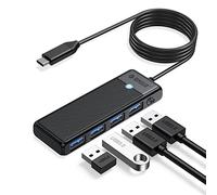 Hub USB, ORICO Hub USB C Multiport USB pour Laptop,Surface Pro, XPS, Clés USB, disques durs externes, 1.8m Noir