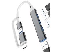 Hub USB OTG Câble adaptateur répartiteur USB C pour iPhone 17 16 15 Pro Max pour Apple iPad Compatible avec Samsung S25 Ultra Port 3.0 Multiport Ordinateur Portable MacBook Thunderbolt Data Dongle
