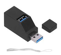 Hub USB Portable, Interface Haute Vitesse 3 Ports Ordinateur fournit Un Adaptateur Secteur avec Cordon USB2.0 USB3.0 pour Ordinateur Portable/iMac Mobile HDD/Lecteur Flash