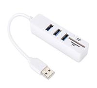 Hub USB Portable, Multi USB 2.0 Hub Ports D'adaptateur de Répartiteur Haute Vitesse Lecteur de Carte SD TF Multifonction, pour Carte Mémoire SD, T-Flash