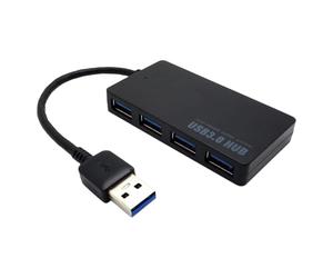 Hub USB pour ordinateur portable 4 ports USB 3.0 Adaptateur de données | Répartiteur étendu pour ordinateur portable, lecteur, imprimante, appareil photo, souris, bureau, voyage, maison