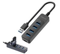 Hub USB pour Ordinateur Portable, hub USB 3.0 à 4 Ports | Répartiteur USB,Plu and, Hub USB 4 Ports, Hub USB 3.0 Multiple, de Données Rapide, Rallonge USB pour Ordinateur Portable, Clavier, Souri