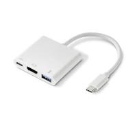 Hub USB - RENKFORCE - RF-4366444 - 3 Ports - USB 3.2 Gen 1 Type-C - HDMI - Blanc