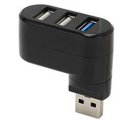 Hub USB, Répartiteur USB 3 en 1, Extenseur USB Rotatif à 90°/180°, Adaptateur Multiport Portable, 1 Port USB3.0, 2 Ports USB2.0, pour OS X Windows Ordinateur Portable HDD Flash