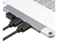 Hub USB, répartiteurs USB 4 ports, hub d'extension USB en alliage d'aluminium Hub multi-ports USB, hub de données d'extension, adaptateur de câble d'extension USB pour ordinateur de bureau, ordinateur