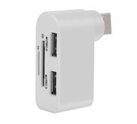 Hub USB Rotatif - Hub USB 3.0 réglable avec 4 Ports, rallonge USB légère | hub USB 4 Ports, Conception pivotante pour Une Connexion Facile, répartiteur USB Portable pour Ordinateurs de Bureau, Or