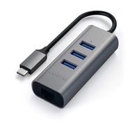 Satechi Type-C 2-in-1 3 Port USB 3.0 Hub & Ethernet space gray - ST-TC2N1USB31AM
