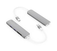 Hub USB Silver HT 17123 Blanc/Gris Gris foncé