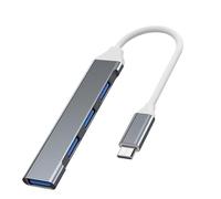 Hub USB | SPIRTTEUR DE DONNÉES USB 3.0 MULTIFUSE 4-PORT, Adaptateur De Station D'accueil Type-C | Dock D'extension Multiport Portable Pour Ordinateur Portable, Bureau, PC, Lecteur Flash, Imprimante, D