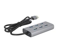 Hub USB, Station d'accueil USB 3.0 Portable 5 Gbps 7 Ports en Alliage D'aluminium, Compatible avec Les Ordinateurs Portables et Les Ordinateurs de Bureau