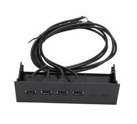 Hub USB sur Panneau Avant, Hub USB 4 Ports 5,25 Pouces avec Ports USB 2.0, Panneau Avant de Lecteur Optique USB pour Carte Mère de Bureau, Plug and Play