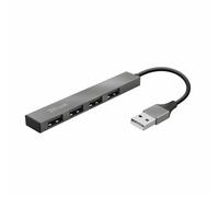 Hub USB Trust 23786 4 Ports USB 2.0 Gris Argenté Aluminium