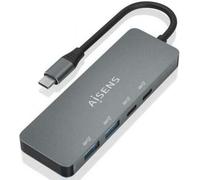 Hub USB Type-C Aisens A109-0694/ 2xUSB/ 2xUSB Type-C/ Gris
