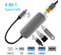 Hub USB type c avec chargeur PD et adaptateur, USB 3.0, pour Apple Macbook, iPad Pro, 11 2020 Air 4, Huawei Matebook