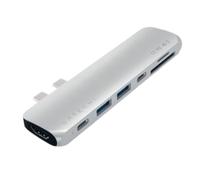 Hub USB Type-C Pro 40Gbps en Aluminium avec HDMI 4K Argent