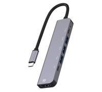 Hub USB type-c vers HDMI, adaptateur 3 USB type-c double PD pour MacBook Pro/Air/Huawei Mate Expansion Dock 6 en 1