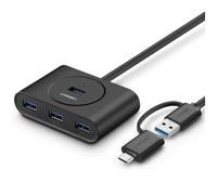 Hub USB - UGREEN - 4 ports - USB 3.0 + USB-C 3.1 - OTG - Noir