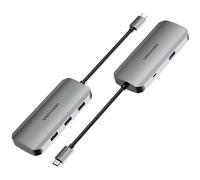 Hub USB - VENTION - USB-C vers USB 3.0 - 4 Ports - Aluminium - Support OTG