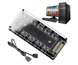 Hub ventilateur case PC - Contrôleur case | Anti-poussière et étanche : interface de gestion intégrée du refroidissement qui offre une organisation facile et une distribution stable