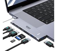 Hub vidéo USB C Type C 10 Gbps 5 en 1 Adaptateur USB C avec écran Vidéo 4K @ 60 Hz et Données 10 Gbps, 3 Ports de Données Type C 3.1 Gen2, 100 W PD pour MacBook Pro/Air M2 M1, Dell, HP