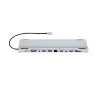 Hub WE USB-C universel 12 ports - HDMI 1.4, DP1.2, VGA, USB 3.0x2, USB-C3.0, SD/TF 2.0, Jack 3.5, RJ45 1000Mbps, USB-C PD 100W - Câble 30cm