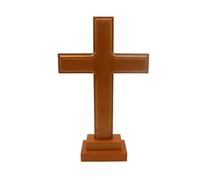 HUBa Décoration en Forme de Croix en Bois avec Support, décoration Double Face pour autel, Cadeau Religieux chrétien