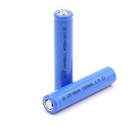 HUBATS Lot de 2 batteries 14650 1200 mAh 3,7 V pour lampe frontale mini ventilateurs rasoir électrique