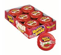 HUBBA BUBBA Bubble Gum Rouleau Mega long Goût Fraise 12x180cm | Bubble Gum Hubba Bubba goût Fraise pour faire des bulles géantes - le plaisir à partager au bureau, à l'école ou en famille
